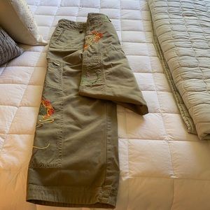 Bohemian embroidered pants